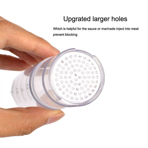 Injetor de marinada em aço inoxidável, injetor de marinada multifuncional, agulha amaciadora de carne, injetor de carne em aço inoxidável - O Badalo do sino