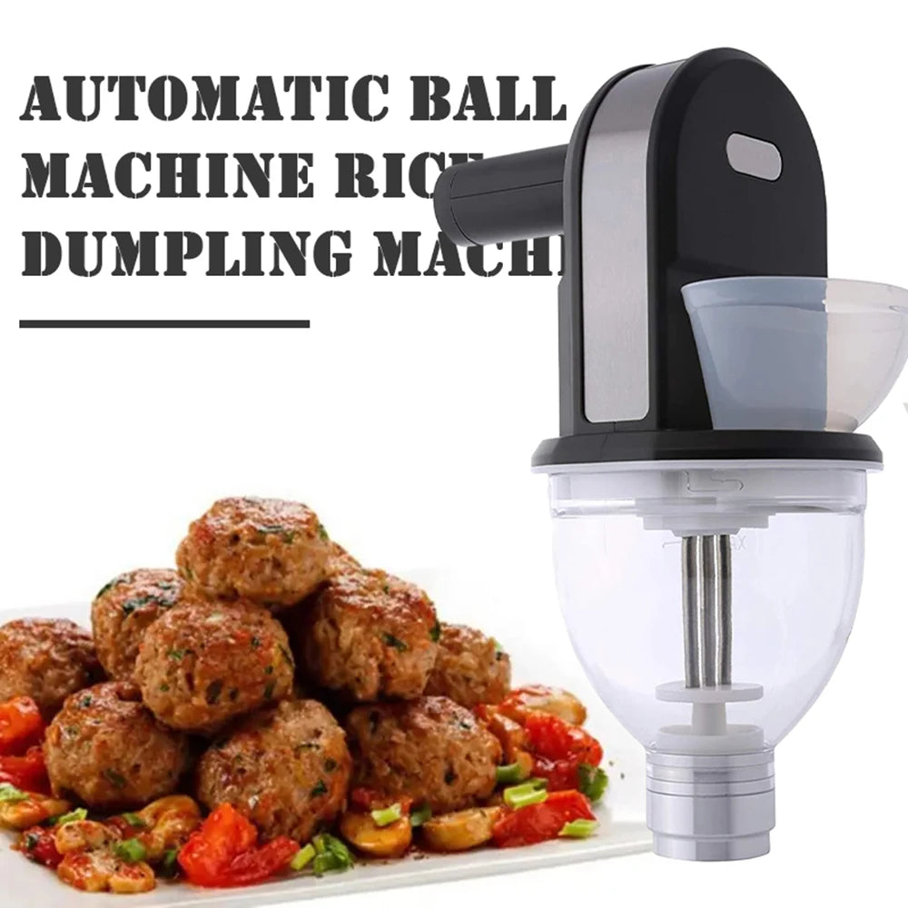 Máquina elétrica de fazer almôndega com design moderno, ideal para preparar aparelho para bolinhos de peixe.