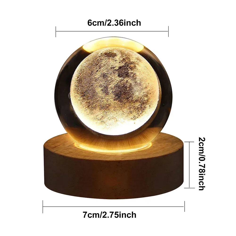 Lâmpada decorativa bola de plasma projetor 3D com luz suave e design elegante para ambientes modernos