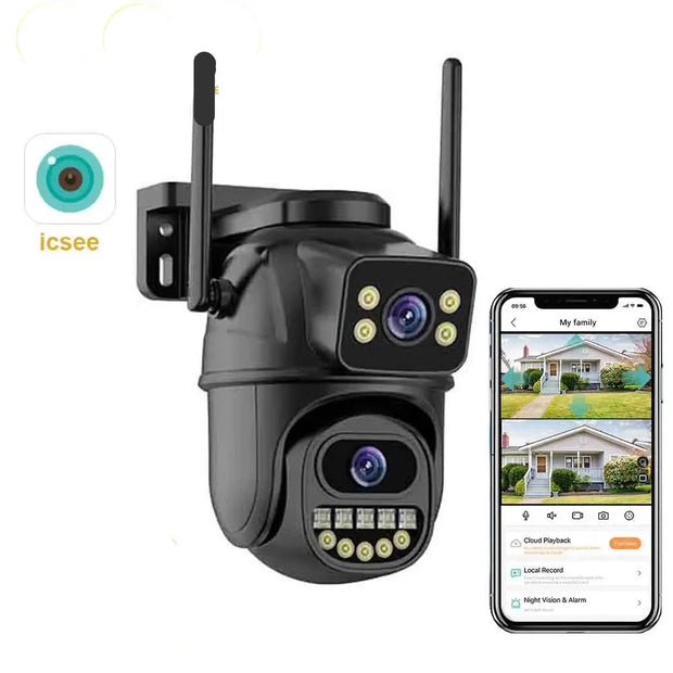 Câmera de vigilância 4K WIFI DDBROUGEN com visão noturna e controle via aplicativo