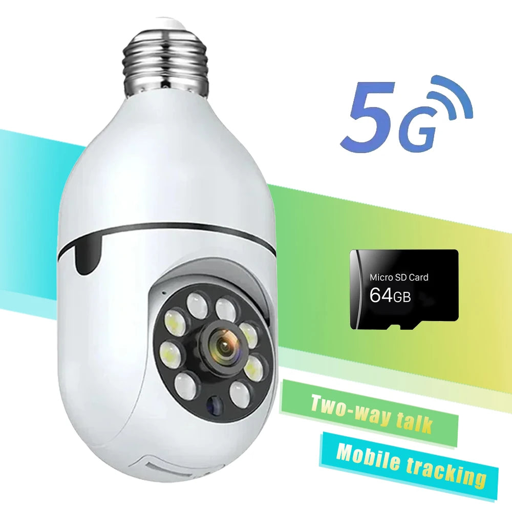 Câmera de vigilância 2MP PEBOGRY com suporte a 5G e microfone para comunicação bidirecional