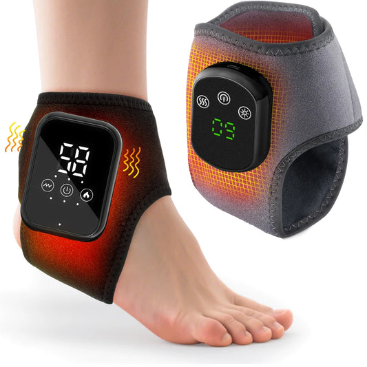 Massageador de tornozelo DEAR BEAUTY com compressa quente infravermelha para tornozelo e controle digital de temperatura