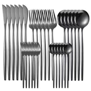 Conjunto de talheres dourados da GLORIA com garfos, facas e colheres elegantes para mesas sofisticadas