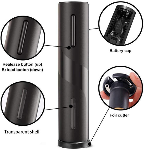 Saca Rolhas Elétrico Automático - Cortador de Rolha Inovador - O Badalo do sino