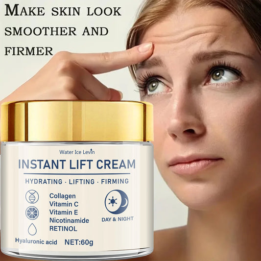 Creme de tratamento facial Water Ice Levin com retinol, colágeno e vitaminas para pele mais firme