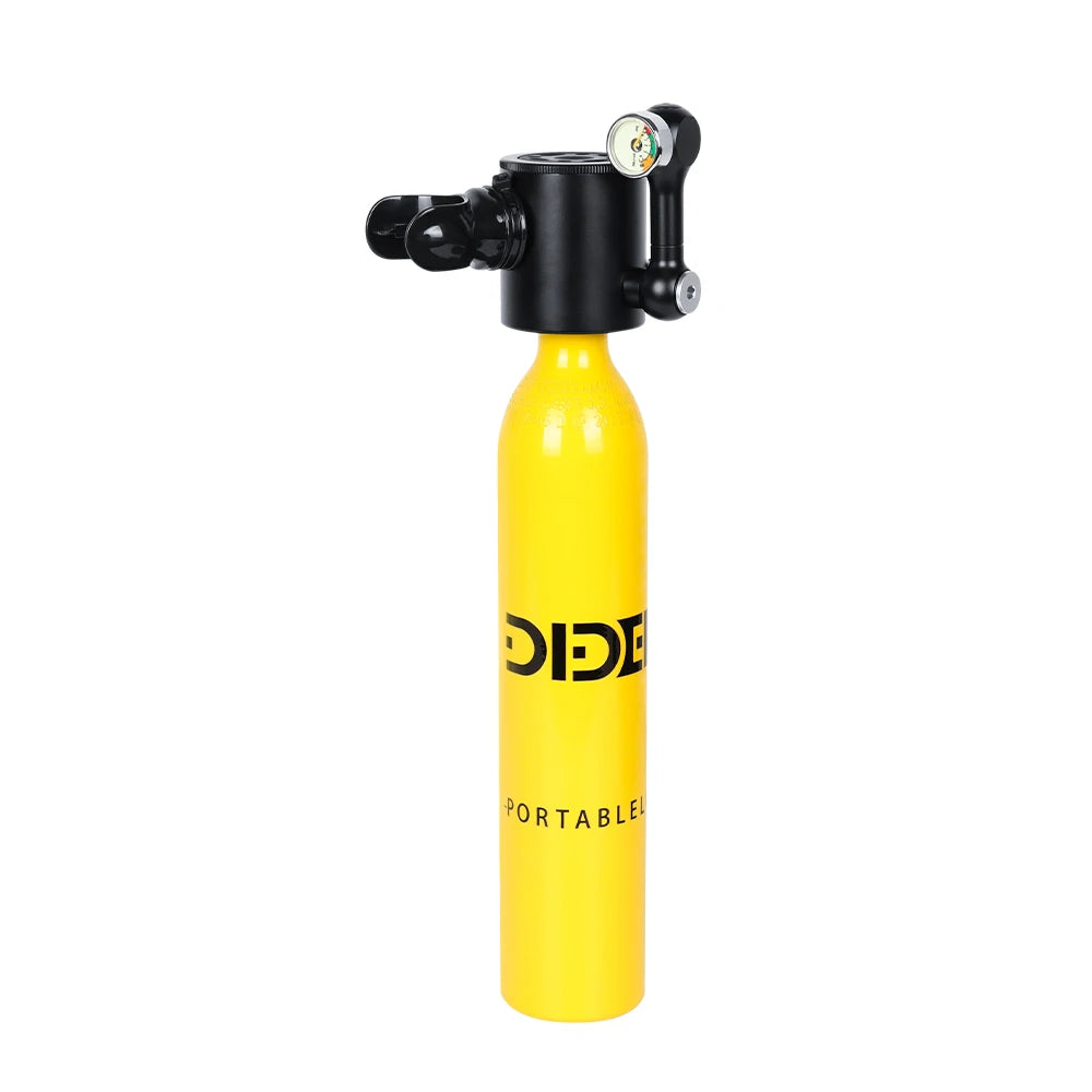Cilindro de mergulho portátil ZOCI em amarelo, ideal para equipamento de mergulho eficiente