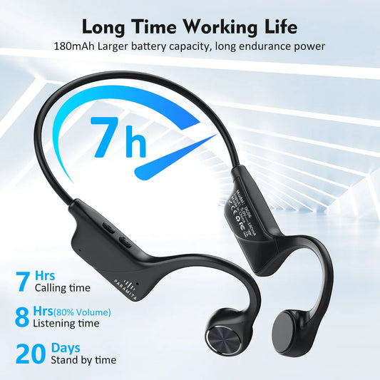 Fone com microfone para corrida da STARSKY, com até 7 horas de duração da bateria e design ergonômico
