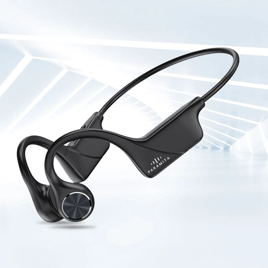 Fone com microfone para corrida da STARSKY, design leve e confortável, ideal para atividades esportivas.