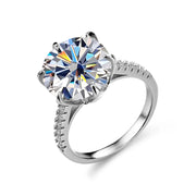 Anel de prata esterlina 925 feminino com pedra brilhante em design elegante da JOYCE JELLY