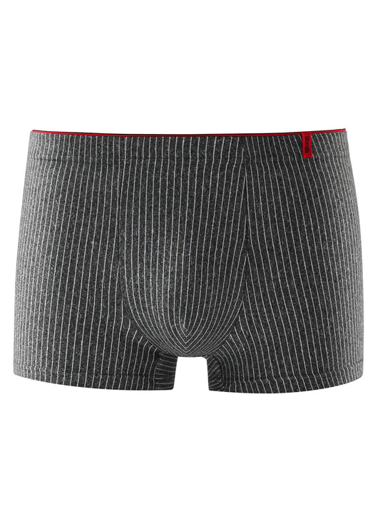 Cuecas boxer masculinas macias em cinza listrado, parte de um kit de cuecas masculinas macias