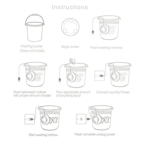 Mini Lavadora Rotativa para Viagem - Praticidade e Estilo - O Badalo do sino