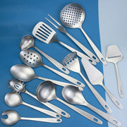 Conjunto de utensílios de cozinha LUCF incluindo colher concha escumadeira de aço inoxidável