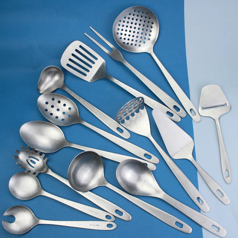 Conjunto de utensílios de cozinha LUCF incluindo colher concha escumadeira de aço inoxidável