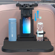 Suporte ajustável multifuncional para laptop com mesa de viagem para carro e espaço para garrafa e telefone