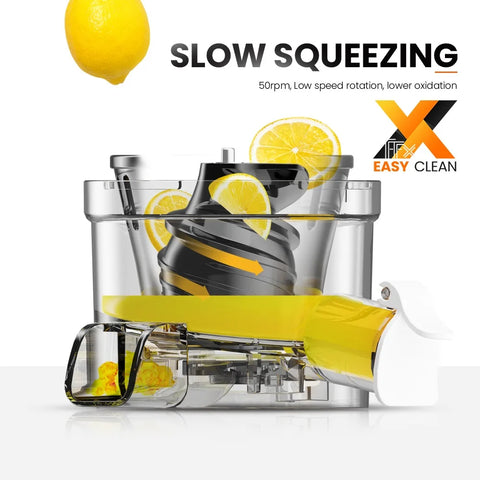 Mini espremedor de suco MIUI em design transparente, ideal para liquidificador de frutas e sorvete