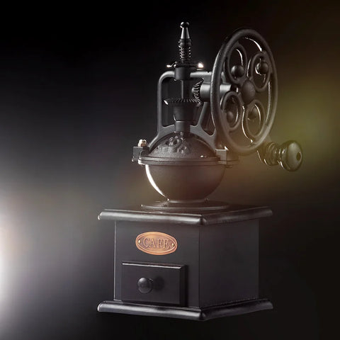 Moedor de café manual retrô GIANXI com design vintage e manivela para moagem de grãos de café