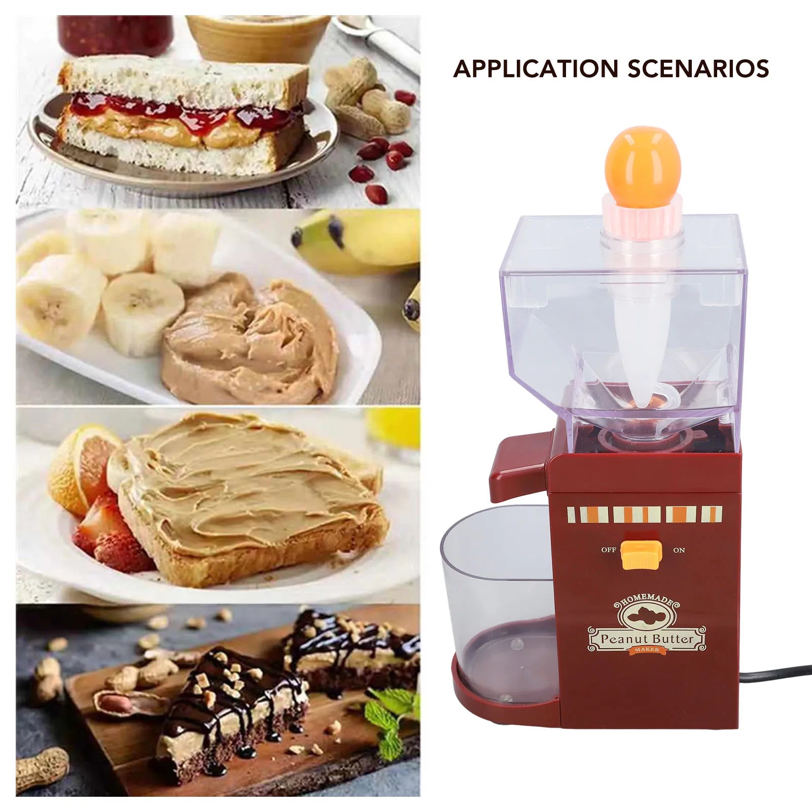 Moedor elétrico de grãos de amendoim KBXSTART, ideal para preparar manteiga e pastas, moedor de nozes e sementes
