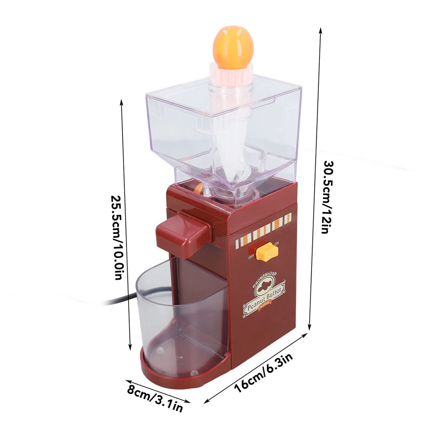 Moedor elétrico de grãos de amendoim KBXSTART, ideal para moedor de nozes e sementes com design prático e compacto