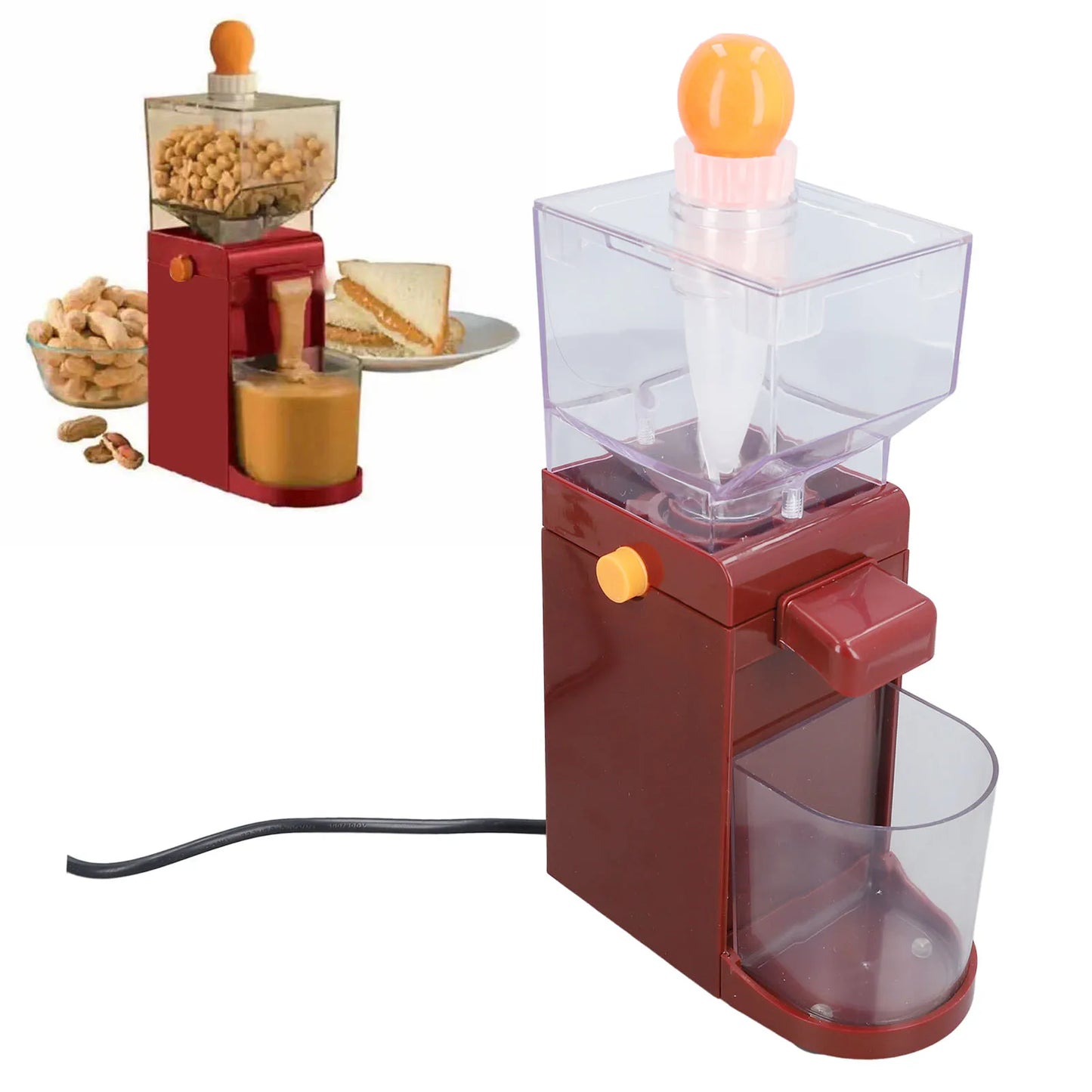 Moedor elétrico de grãos de amendoim KBXSTART, ideal para preparar moedor de nozes e sementes com facilidade.