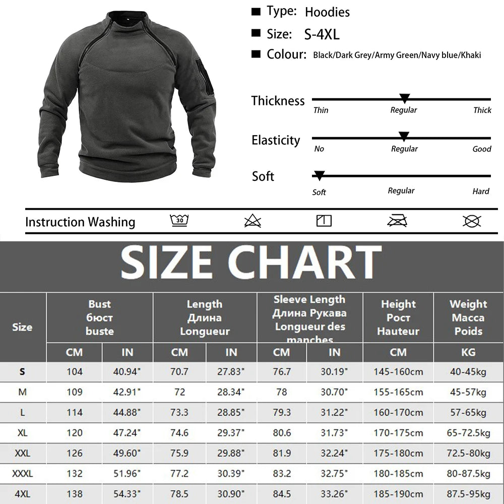 Moletom masculino quente REALXIZI em cinza escuro, ideal para dias frios e conforto diário