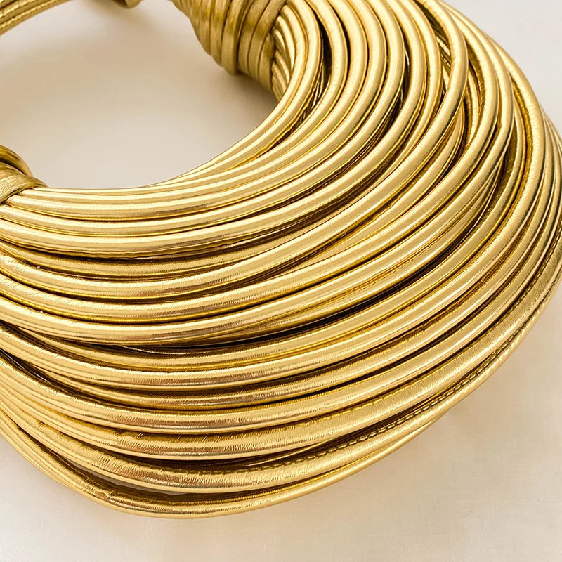 Bolsa feminina de festa Weixier em design dourado elegante, ideal para eventos sofisticados