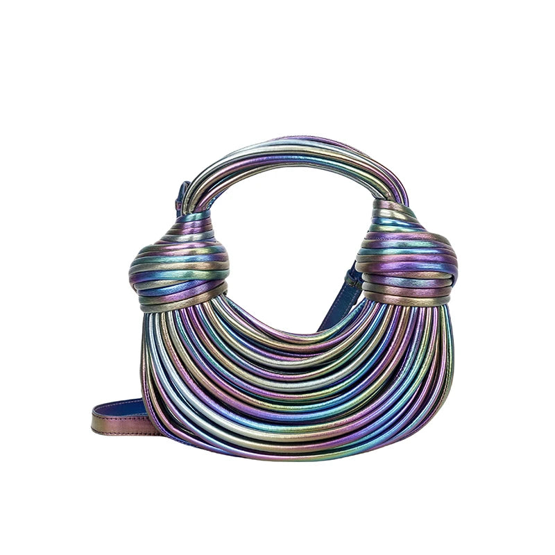 Bolsa feminina de festa Weixier com acabamento colorido e design moderno para eventos especiais