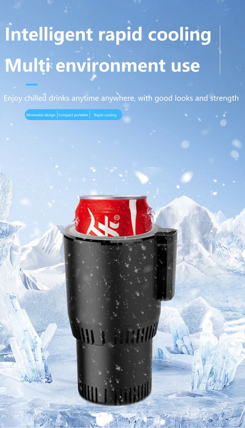 Copo de resfriamento de bebidas para carro viagem com design inteligente e moderno para resfriar bebidas rapidamente