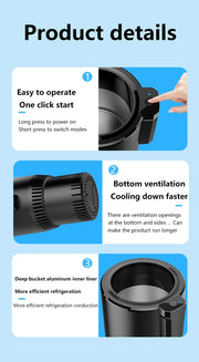 Copo de resfriamento de bebidas Kebedemm ideal como refrigerador de bebidas para carro viagem, fácil de operar.