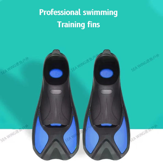 Barbatanas de treino multicoloridas para natação profissional com design confortável e alça ajustável