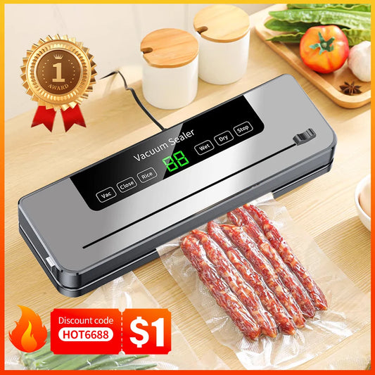 Seladora a vácuo CENRR para alimentos seco e molhado com painel digital e design moderno