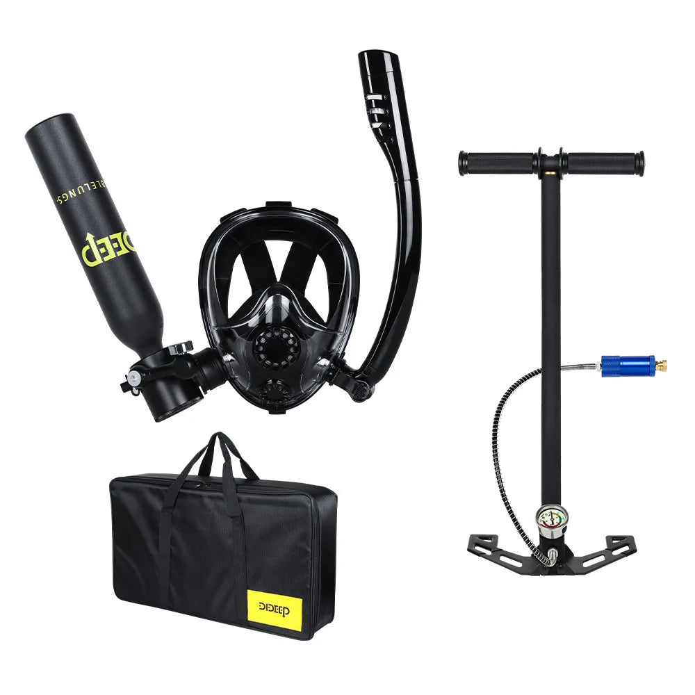 Máscara de mergulho snorkel da ZOCI, equipamento de mergulho eficiente, com tubo e bolsa de transporte