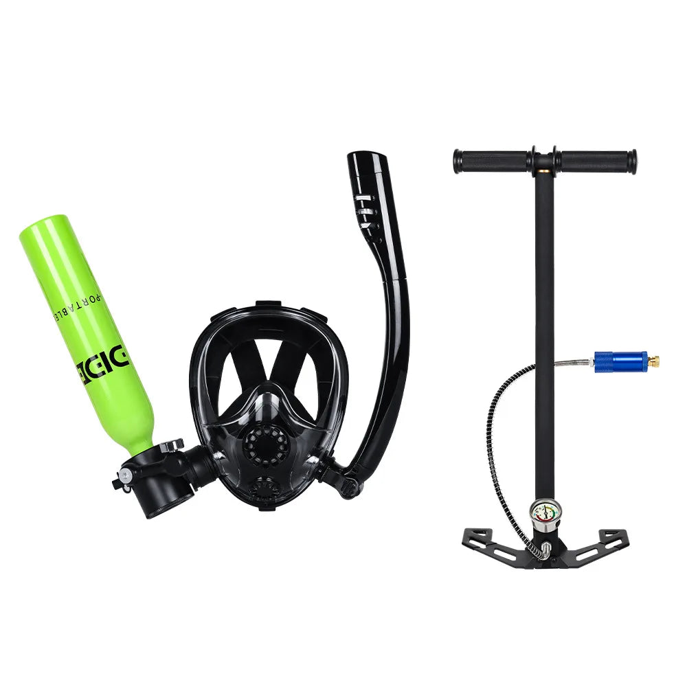 Máscara de mergulho snorkel ZOCI com válvula de escape e bico, equipamento de mergulho eficiente