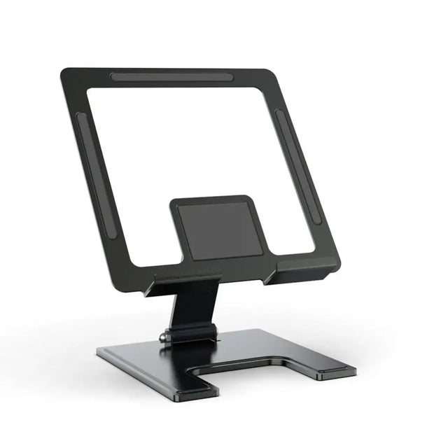 Suporte universal para tablet OLOPKY em cor preta, ideal para uso em mesa com design ergonômico.