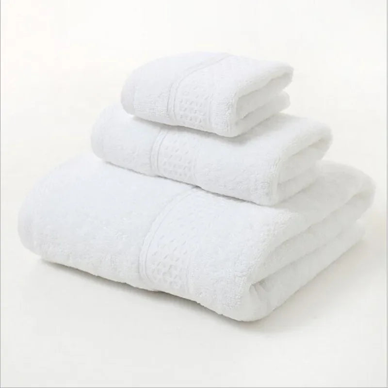 Conjunto de toalhas de banho brancas, incluindo toalha superabsorvente macia para uso diário