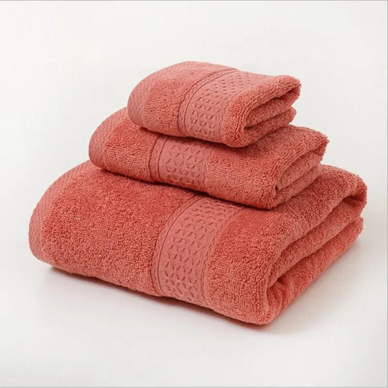 Conjunto de toalhas de banho em coral, toalha superabsorvente macia ideal para uso diário