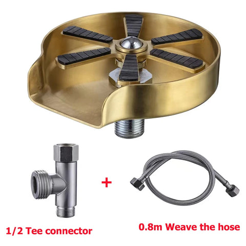 XINCHEN limpador de copos profissional restaurante em latão dourado com palhetas de borracha conector e mangueira