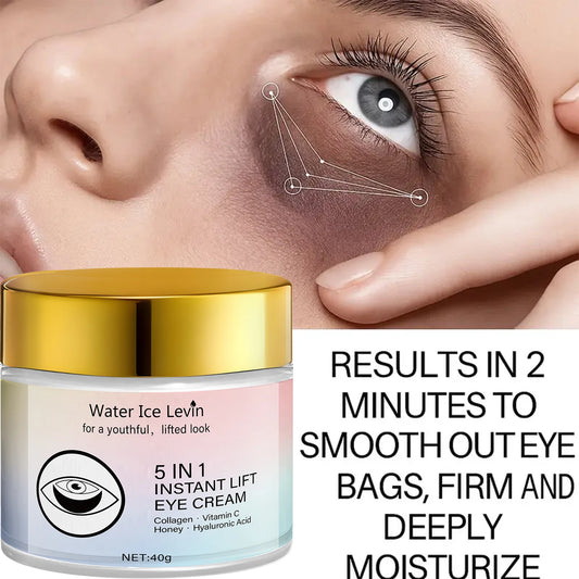 Creme rejuvenescedor 5 em 1 para área dos olhos Water Ice Levin com colágeno e vitamina C para firmeza