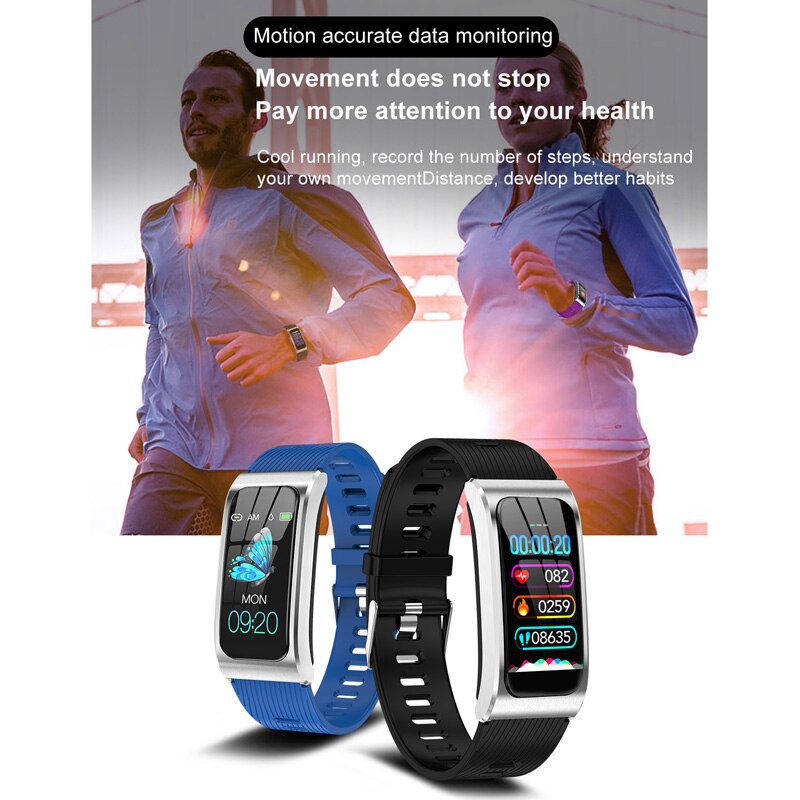 Pulseira inteligente para homens e mulheres Pulseira esportiva de frequência cardíaca Pressão arterial Rastreador de atividade à prova d'água Cor Atividade Android IOS Relógio de pulso ARMOON