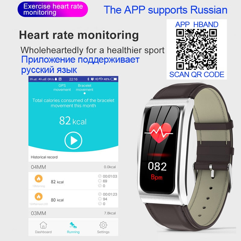 Pulseira inteligente para homens e mulheres Pulseira esportiva de frequência cardíaca Pressão arterial Rastreador de atividade à prova d'água Cor Atividade Android IOS Relógio de pulso ARMOON