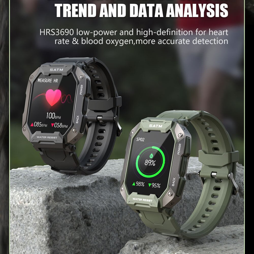 2022 novo 1,71 polegadas 3ATM IP68 relógio inteligente à prova d'água masculino feminino rastreador de fitness monitor de pressão arterial esportes ao ar livre Smartwatch DIXSG