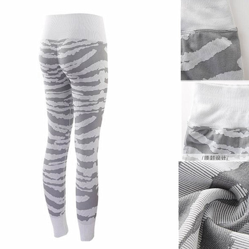 2022 sem costura Tiger Gym Booty conjunto de ioga Scrunch Squat Proof Leggings calças de ioga sutiã esportivo roupas de treino fitness ternos ativos CEODOGG