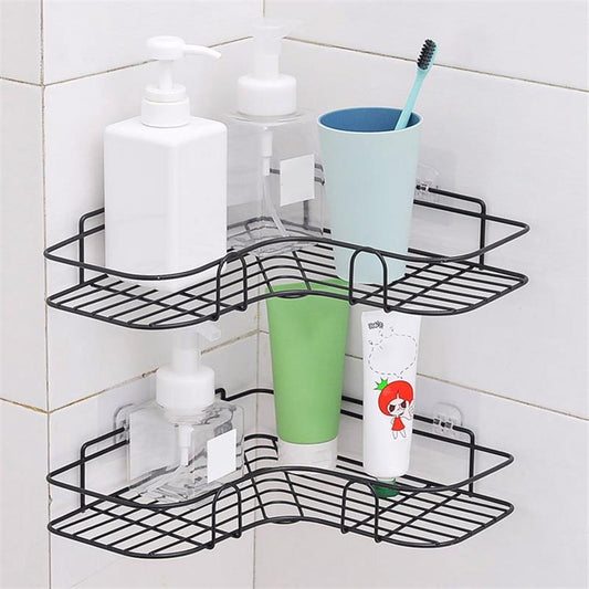 Rack multiuso para banheiro com prateleiras em metal para organizar produtos de higiene pessoal