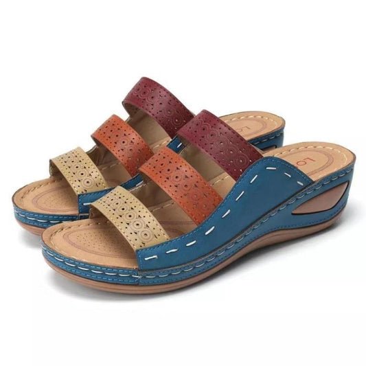 Sandálias deslizantes para mulheres BECKY WALK com palmilha confortável e design moderno em cores vibrantes
