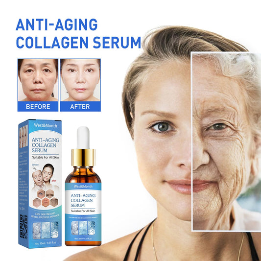 Soro facial antienvelhecimento LANBENA com resultados visíveis em antes e depois para todos os tipos de pele