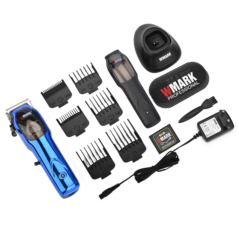 Máquina de cortar cabelo alta velocidade WMARK com acessórios variados e design moderno